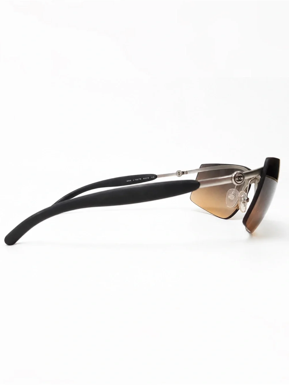 Vintage Chanel 4009 Women's Gradient Brown Rimless Sunglasses